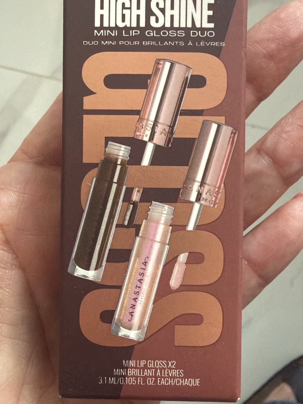 Anastasia Mini High Shine Lip Gloss Duo — Pink & Brown